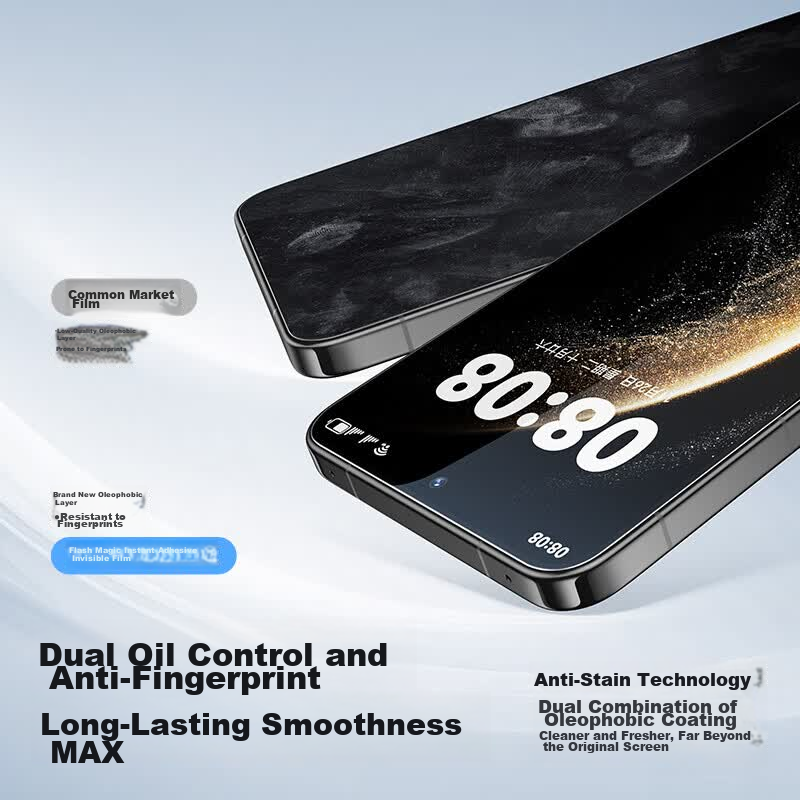 Shanmo [Standard Edition] Tempered Glass Screen Protector for Huawei Mate 80, HD Full Coverage, Anti-Fingerprint Protective Film 3