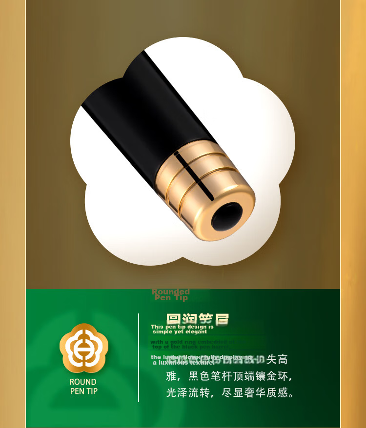 HERO 200C Series 14K Gold High-End Fountain Pen Signature Pen Black Lacquer Gold Clip Premium Business Office Gift Birthday Present 8
