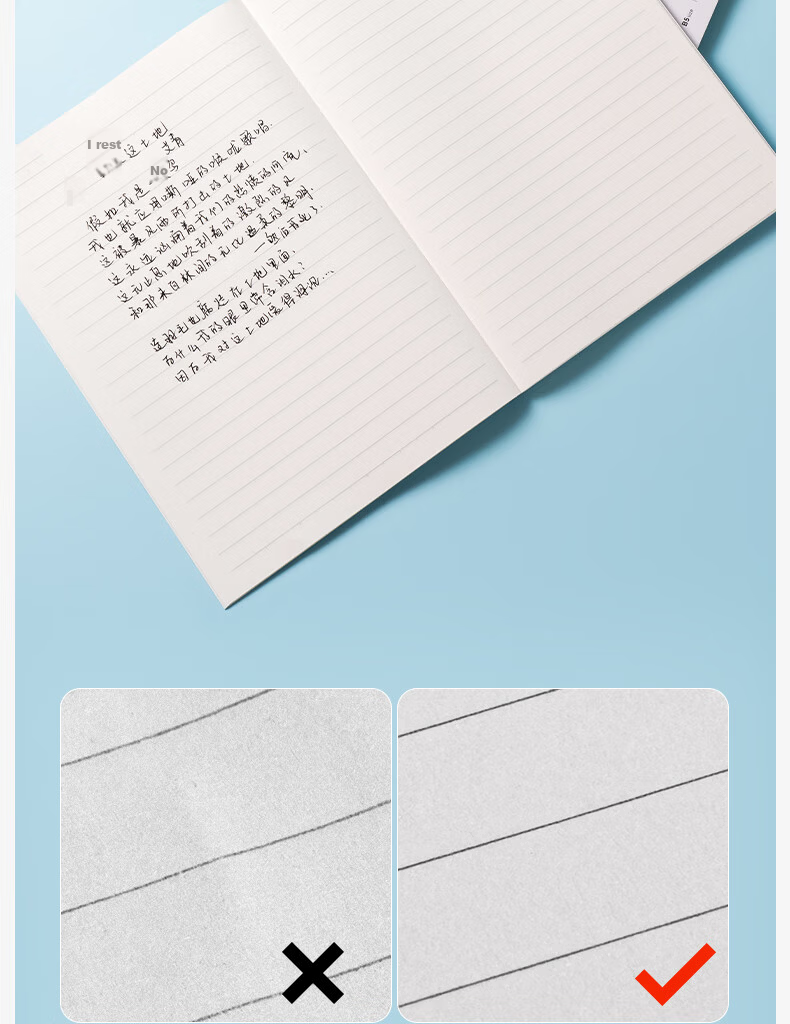 Deli B5 Subject Notebook English Soft Copy Student Exercise Notebook Middle School Homework Notebook Line Color Series 40 Sheets/Book (4-Pack) WB540-P 5