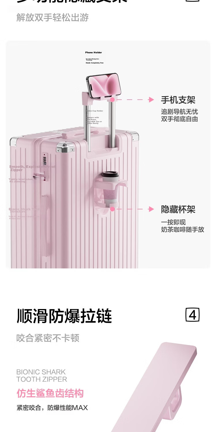 HLA Large Capacity Multifunctional Luggage Men Women Spinner Lightweight Short Trip Suitcase Obsidian Black 22 Inch 5