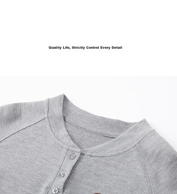 Demana Practicalism Spring Urban Style Henley Collar Small Leather Label Raglan Sleeve Slimming Concealment Jacket for Women High-End Feel 13