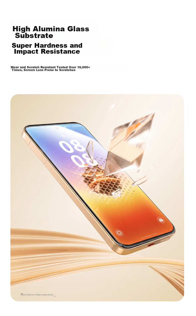 Moko Compatible Huawei PuraXMax HD Tempered Glass Screen Protector Full Coverage Anti-Fingerprint Drop-Proof Explosion-Proof Fingerprint Unlock Wear-Resistant Full Screen Protection Film 9
