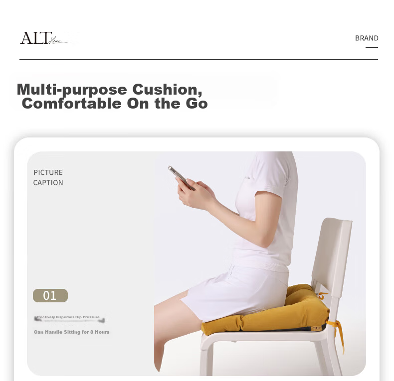 Ailute Office Seat Cushion Chair Pad Non-Slip Breathable Soft Cushion for Long Sitting All-Season Universal Stool Seat Dining Chair Cushion 15
