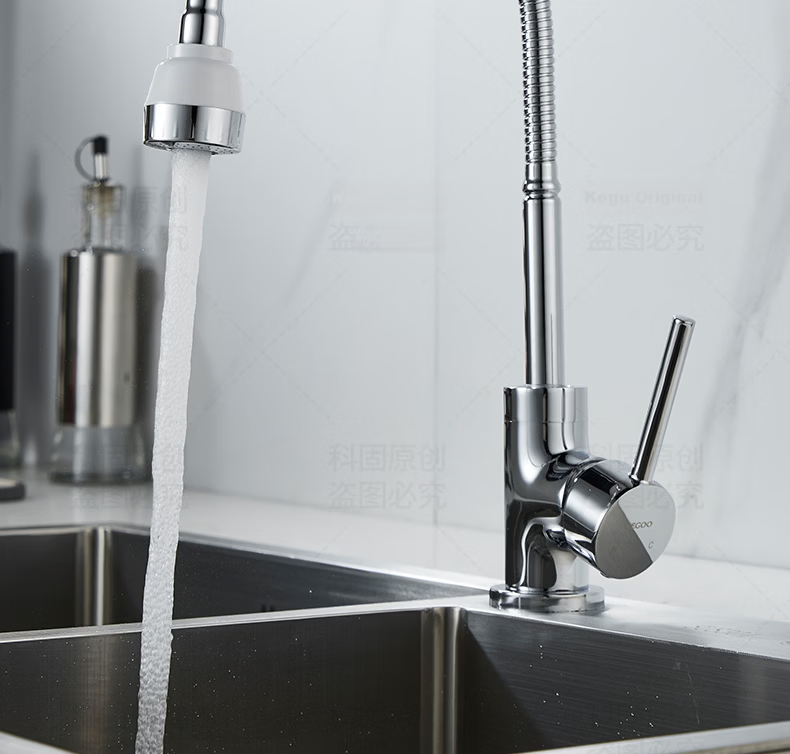 KEGOO Kitchen Faucet, Sink for Washing Vegetables And Dishes, Balcony Laundry Basin, Splash-Proof, Dual-Use Hot And Cold Water, All-Copper Body, K2022 2