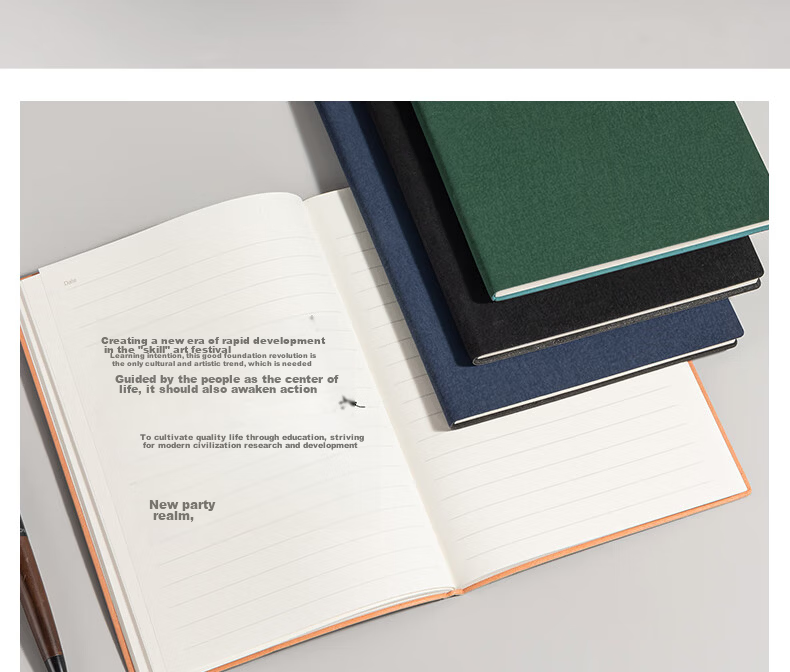 Deli Customizable Leather Notebook A5/112 Pages with Pen Insert, Soft Leather Cover, Elegant Skin-Feel Journal Diary Notebook, Morandi Color Series 22290 Brow 3