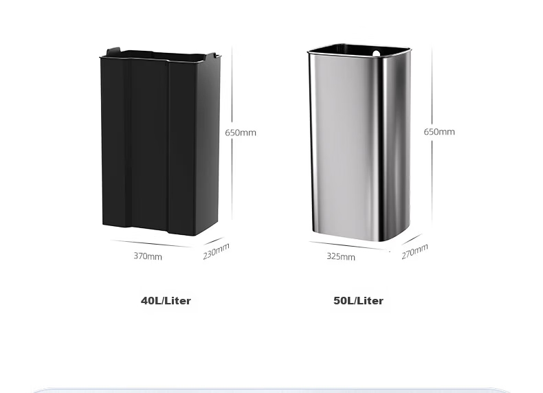 Jinke 25L Stainless Steel Trash Can Large Capacity Commercial Foot Pedal with Lid Square Sand Silver Steel for Mall Hotel Lobby Office Kitchen Living Room 15