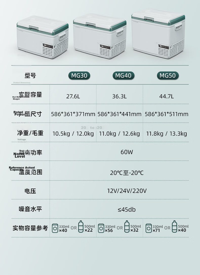 Binghu New Car Refrigerator Portable Mobile Freezer Outdoor Camping Compressor Cooling MG40 6