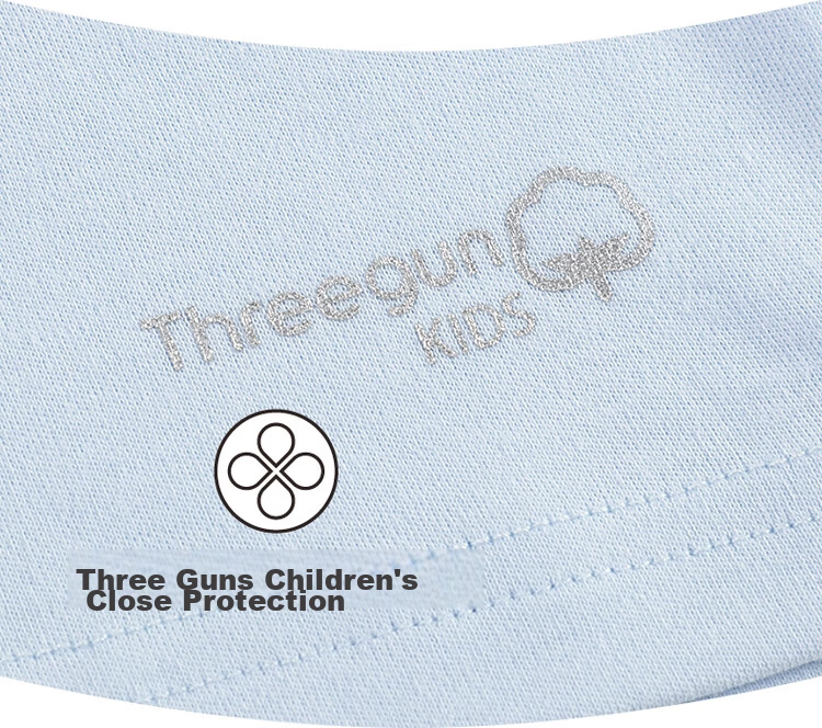 THREEGUN Kids Class A Soft Cotton Boys and Girls Half Turtleneck Long Sleeve Underwear Set Light Pink 120 12