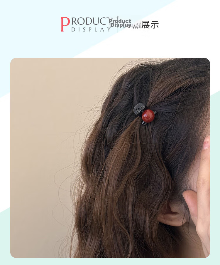 CHIMERA Red 2-Piece Small Hair Claw Clips Princess Side Bang Hair Clips Hair Accessories for Women Birthday Gift 3