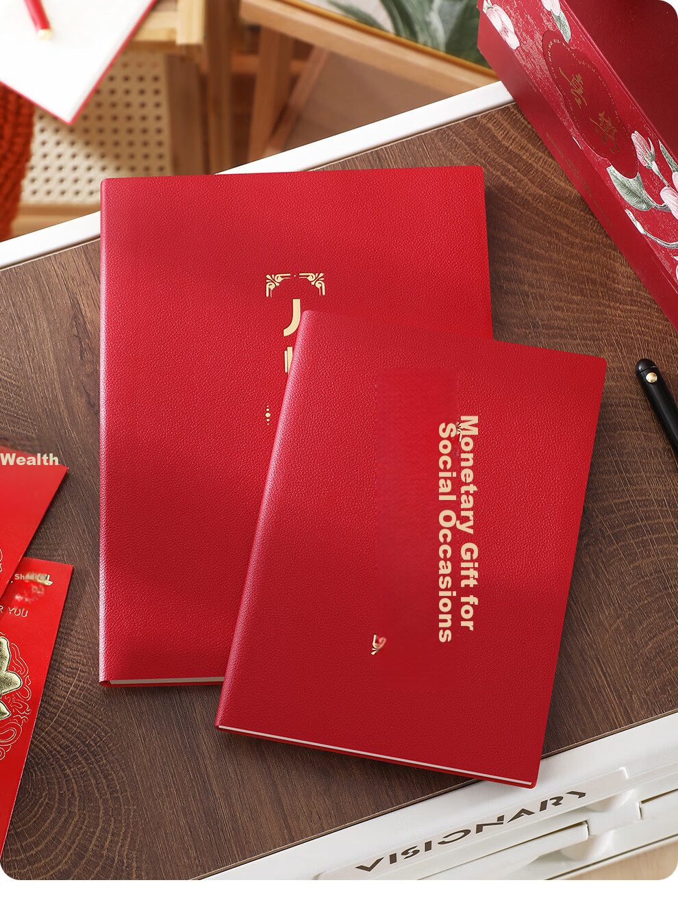Faramon Gift Money Accounting Book for Weddings and Celebrations, Guest Gift Registry, Personal Gift Transactions Ledger, Leather Cover Gift Money Register, Sign-in Book A5 - Gift Money Ledger 15