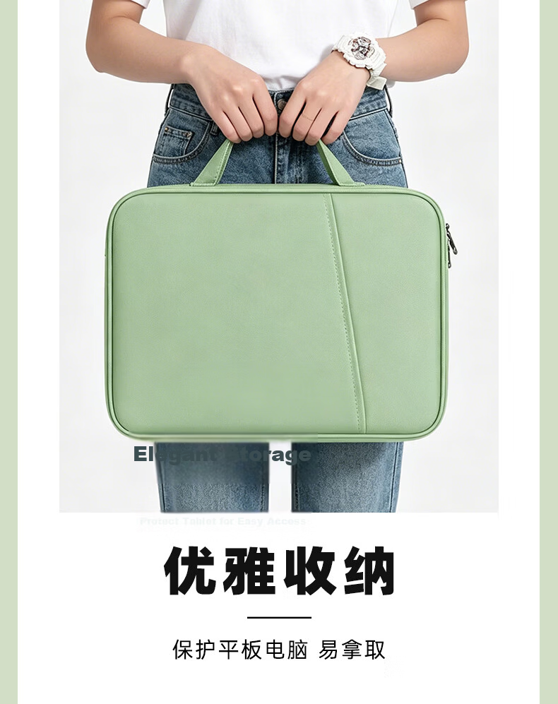 GOLDEN RAY iPad Tablet Sleeve 12.9 Inch Protective Case Compatible with Apple Huawei Tablet Accessories Storage Bag Gray 10