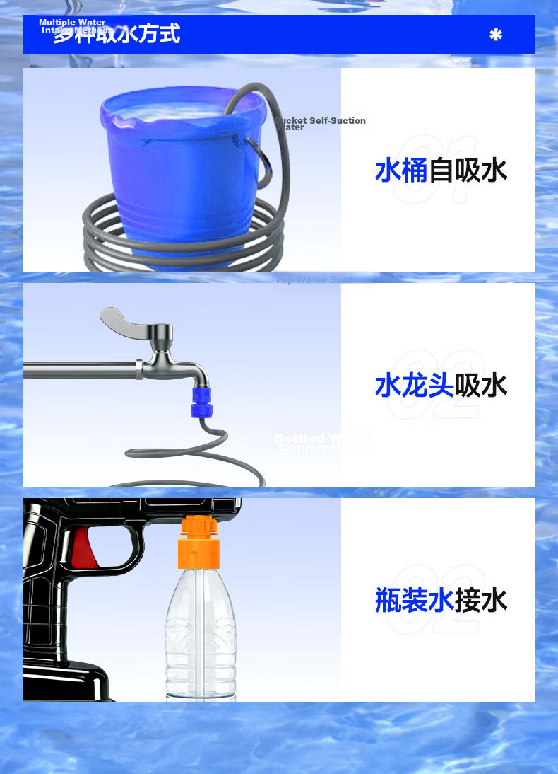XIANNIAO Car Wash Machine High-Pressure Water Gun Wireless Lithium Battery Powerful Cleaning Kit Yard Sprayer 11