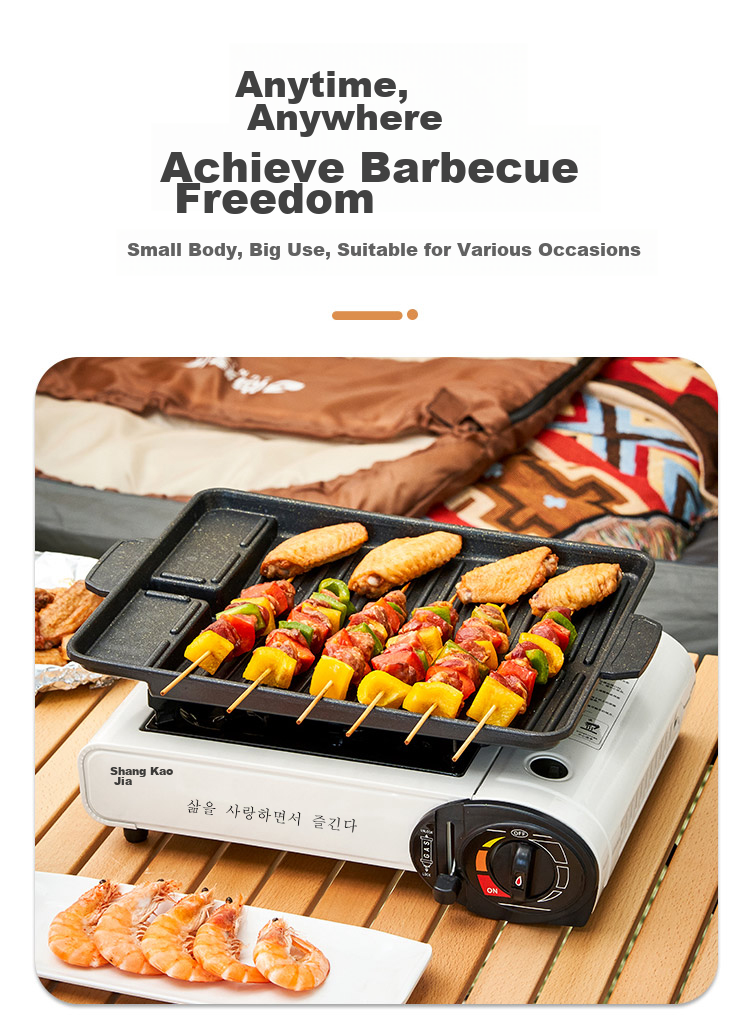 Suncojia Portable Gas Stove, Camping Stove, Butane Stove, Outdoor Cooking Equipment, Elegant White 7