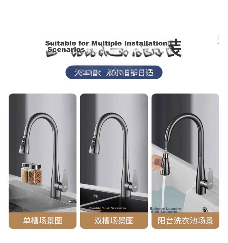 JROR [Germany] Stainless Steel Kitchen Faucet Pull-Out Sink Mixer Tap YG-6008 4