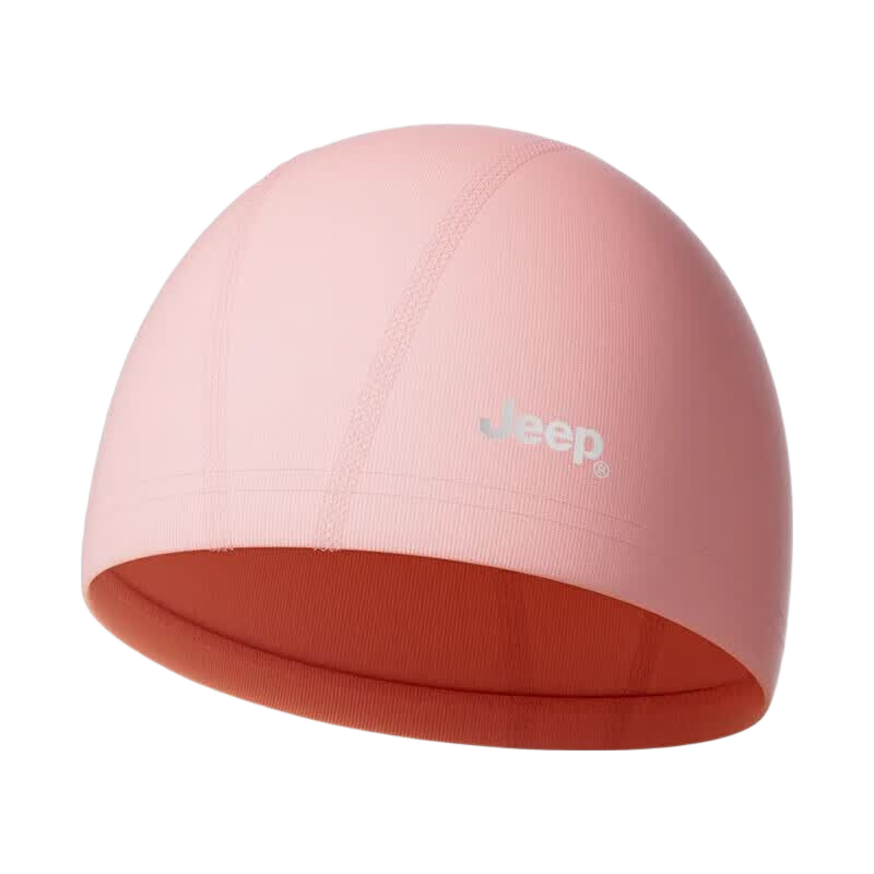 Jeep Swimming Cap, Women's Fabric Cap, Comfortable And Non-Binding, Large Size, Comfortable Men's Style, Adult Solid Color, Children's Swimming Cap, Orange Pink