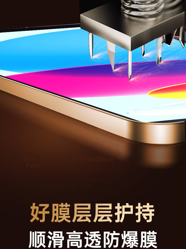 GOLDEN RAY Tempered Glass Screen Protector for iPad 9/8/7 10.2-inch Apple Tablet 2.5D Arc Edge HD Full Coverage Anti-Fingerprint Explosion-Proof Screen Protector 10