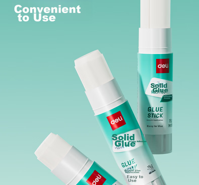 Deli 15g High Viscosity PVP Solid Glue Stick, Formaldehyde-Free, Quick-Drying, Durable, Strong Adhesive, Student Stationery, 12-Pack, Office Supplies 8