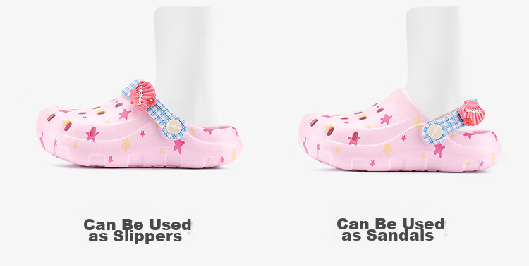 BALABALA Kids Summer Clog Sandals Boys Girls Bathroom Shower Slippers Girls Casual Sandals Parent-Child Beach Shoes for Older Children 11