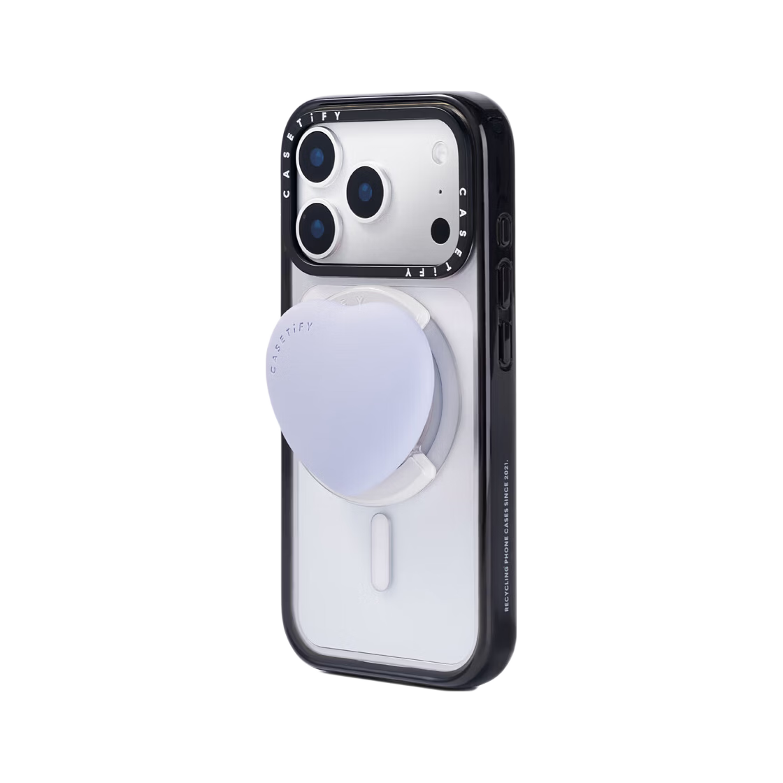 CASETIFY 3D Airbag Magnetic Phone Stand Purple Heart Compatible with Magsafe Magnetic Phone Holder