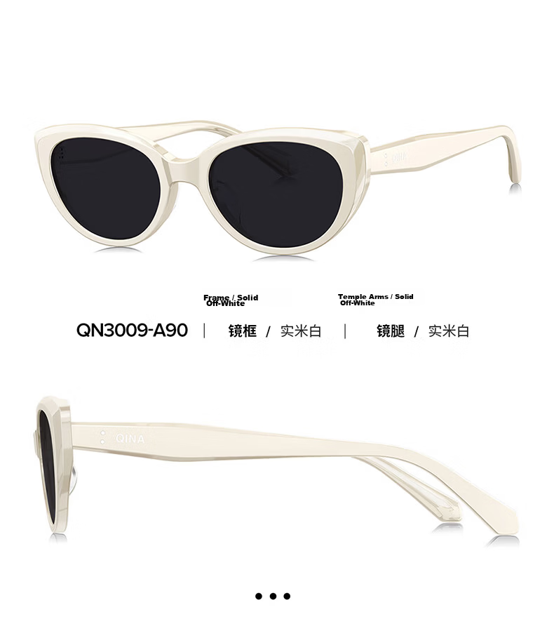 QINA [Hou Minghao Same Style] New Cat Eye Polarized Sunglasses Women UV Protection Men QN3025C10 21
