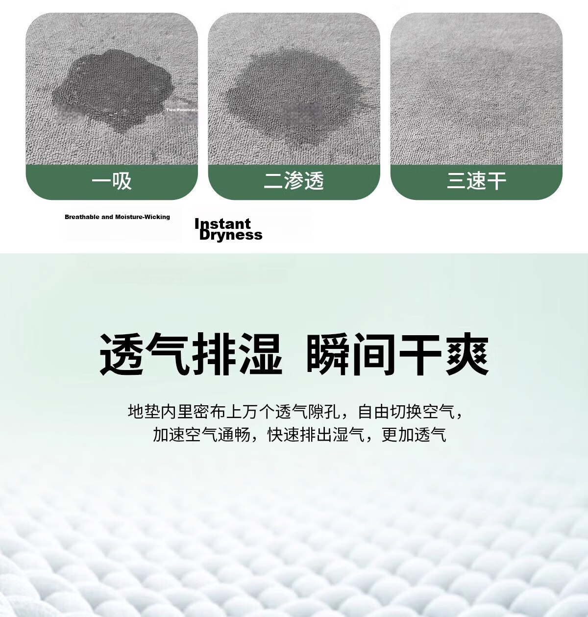 Aijiepu Bathroom Mat Absorbent Non-Slip Bath Mat Toilet Door Mat Quick-Dry Entrance Floor Mat 60*90cm 6