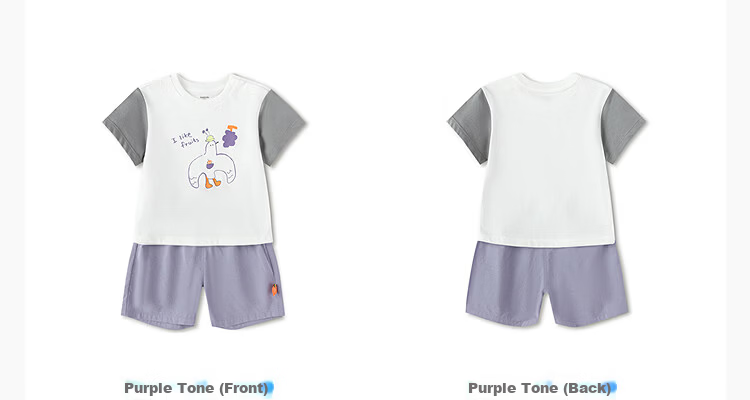 Balabala Baby Short Sleeve Set Infant Summer Outfit 2026 New Boys Girls T-Shirt Pants Cute Fashion 16
