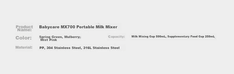 Babycare Portable Baby Food Cup Temperature-Controlled Food Cup Travel Milk Bottle Replacement Only Food Cup Soft Mist Pink 1