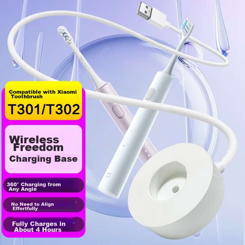 AIDAMO Charging Base Adapter for Xiaomi Electric Toothbrush T301/T302, MiJia MES605/MES608 Charger Charging Cable Stand Docking Station Accessory 1