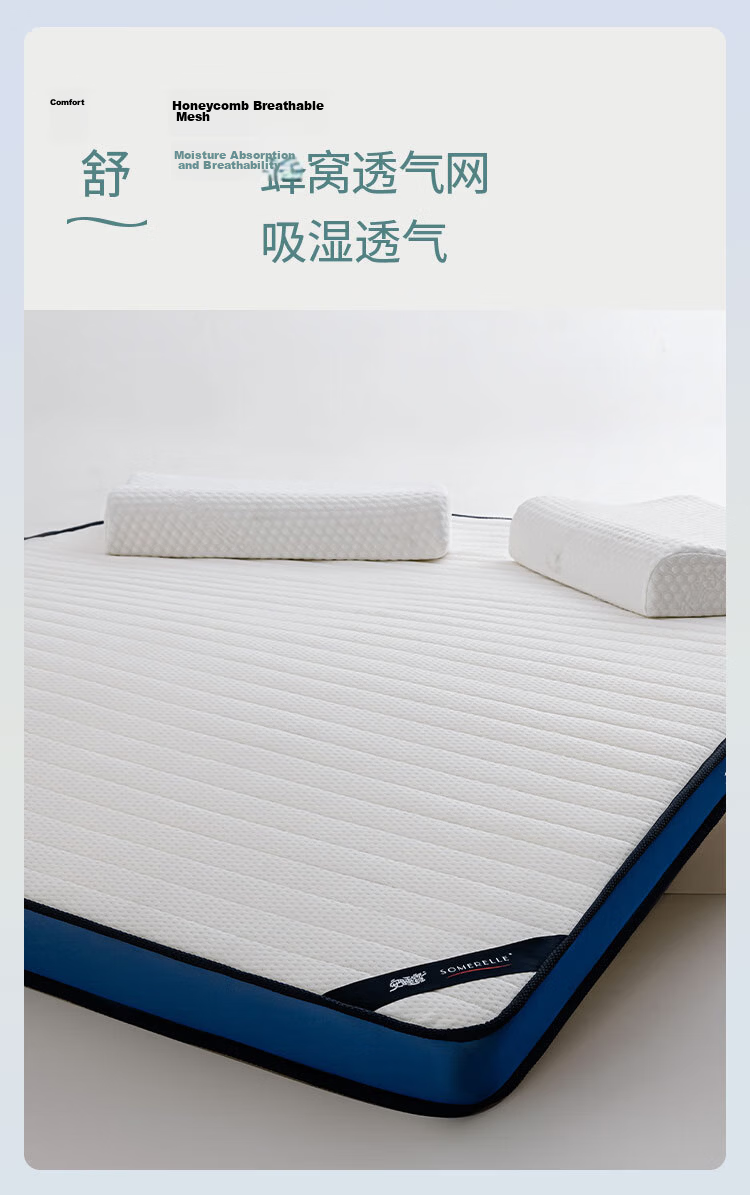 SOMERELLE Latex Mattress Cover Pad 1.8x2m Tatami Mattress High Elastic Soft Mattress Pad 7