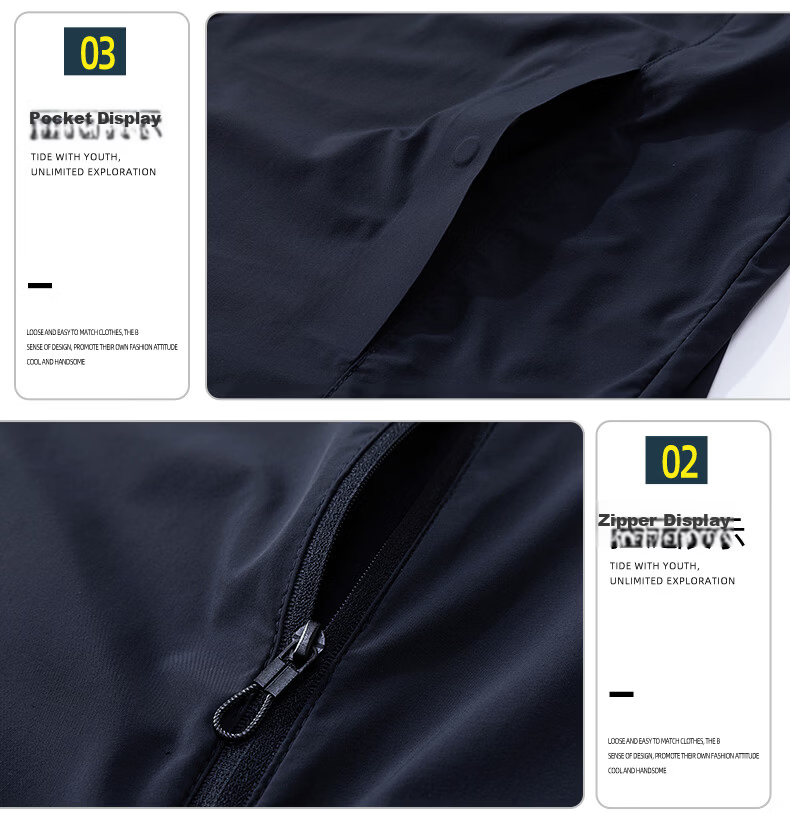 ROMON Men's Sunscreen Jacket Summer Ice Silk Cooling Executive Blazer Business Quick-Dry Suit Coat Dark Blue L 7
