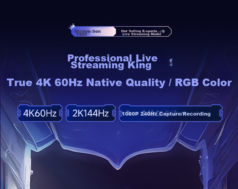 MichenSen 4K Capture Card for PS5/NS/iPad Tablet Mobile Gaming PUBG HD RGB24 DSLR Mirrorless Camera Camcorder PC Live Streaming TikTok Conference HDMI Audio Video Capture Box 1