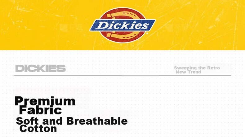Dickies Hard Top Embroidered Baseball Cap Unisex Adjustable Sunshade Sports Casual Hat Gray 1