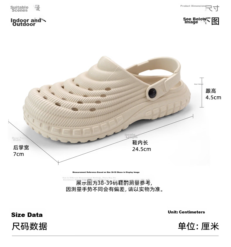 Limi Unisex Slip-On Outdoor Non-Slip Sandals Beach Shoes Black Size 40-41 9