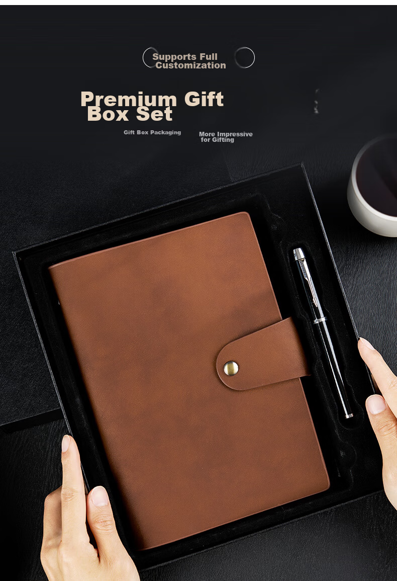 Weimei A5 Detachable Faux Leather Loose-Leaf Binder 25K Vintage Notebook Student Thickened 100 Pages Diary Journal Creative Souvenir Business Exquisite Gift Box Custom Logo Available 5
