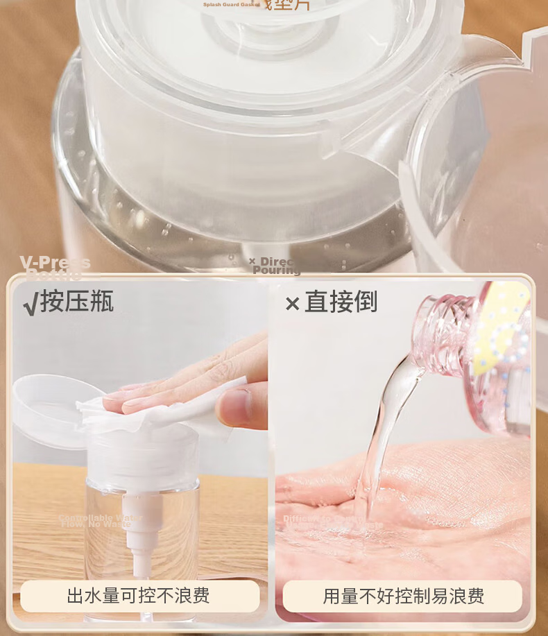 Jianyingshu Makeup Remover Pump Dispenser Bottle 50ml, Pump Dispenser Bottle for Makeup Remover, Pump Dispenser Bottle for Skincare Products 7