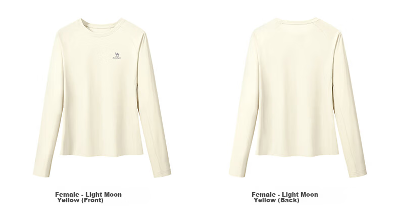 CAMEL Long Sleeve Quick-Dry T-Shirt for Women Running Fitness Crew Neck Sports Top C25CAVL6001 Pink Purple M 28