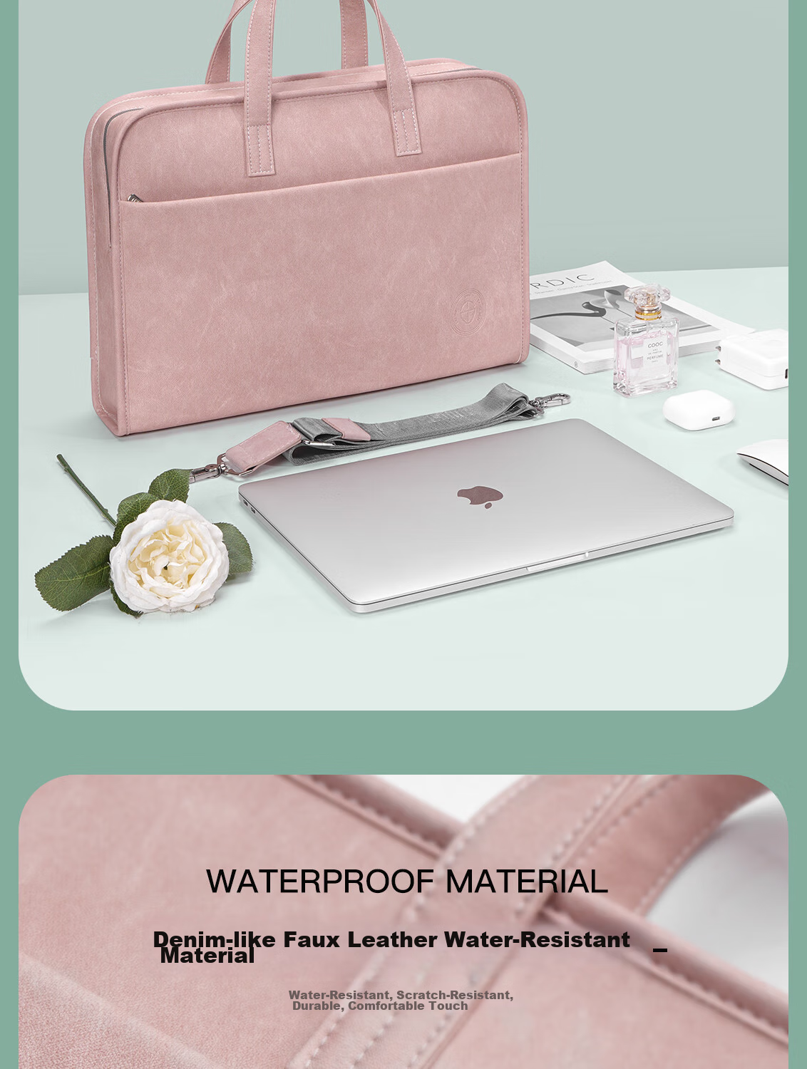 Taikesen Laptop Handbag Suitable for Apple Macbook 14-Inch, Lenovo, Huawei Briefcase, Stylish for Wome 8