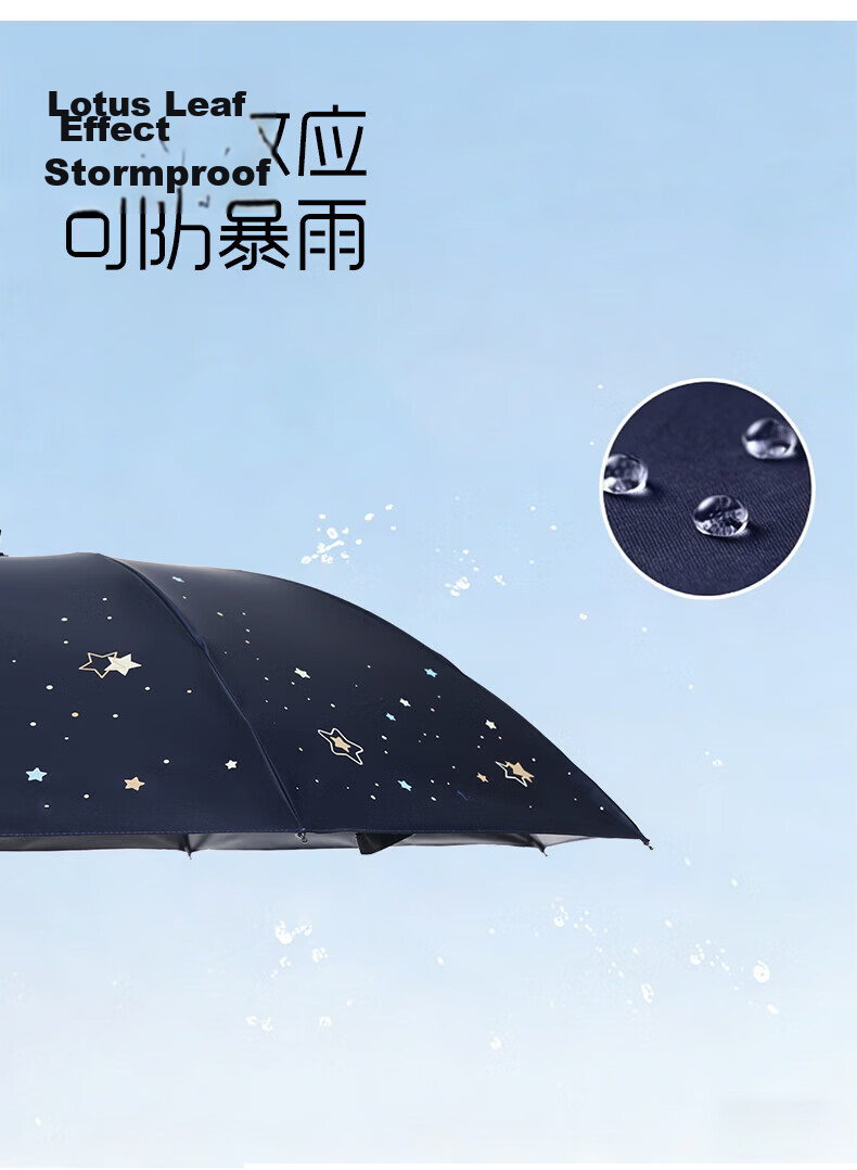 Tiantangsan UV Protection Umbrella, Three-Fold Portable Folding Black Gel Sunscreen Umbrella, Dual-Purpose Umbrella, Cloud Cloth Cheese Color 4