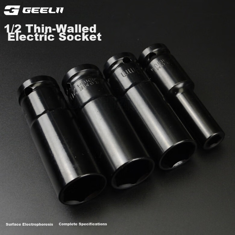 GeeLii 1/2 Inch Large Impact Electric Wrench Socket Extended Hex Drill Air Impact Socket 30mm 81021 2