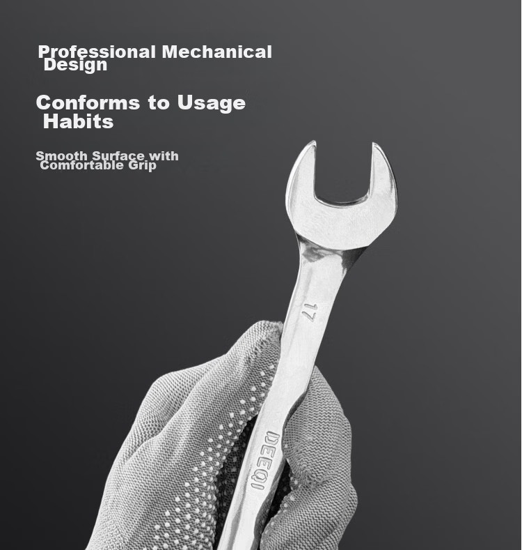 Deqi Dual-Use Open-End and Box Wrench 14mm Small Size Auto Repair Spanner 13
