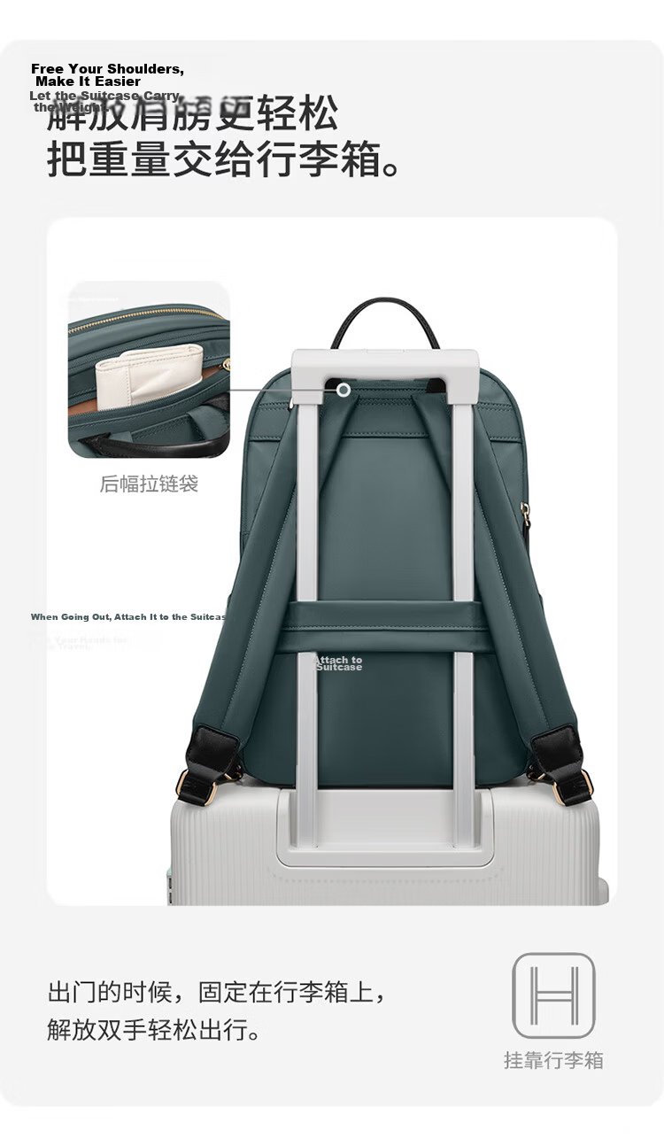 GOLF Women's 14/15 Inch Laptop Backpack Travel Business Briefcase Gift for Girlfriend 18