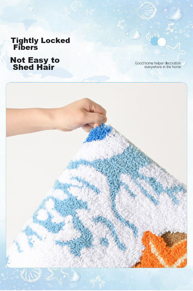 Simple American Style Bathroom Absorbent Non-Slip Mat Toilet Entrance Quick-Dry Floor Mat 40*60cm 3