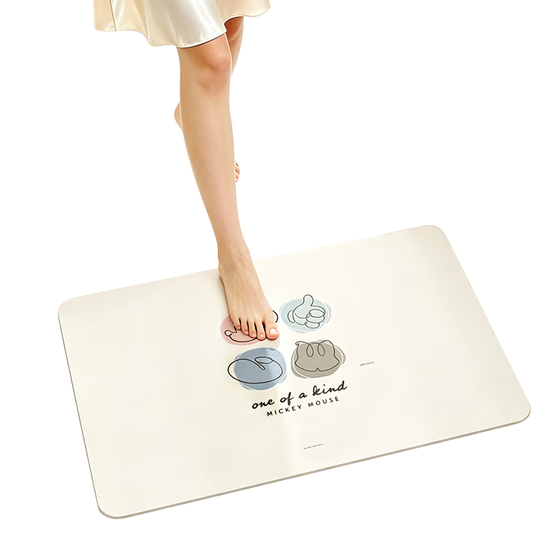 DISNEY Diatom Mud Absorbent Bath Mat Bathroom Non-Slip Mat Entrance Door Floor Mat Toilet Mat