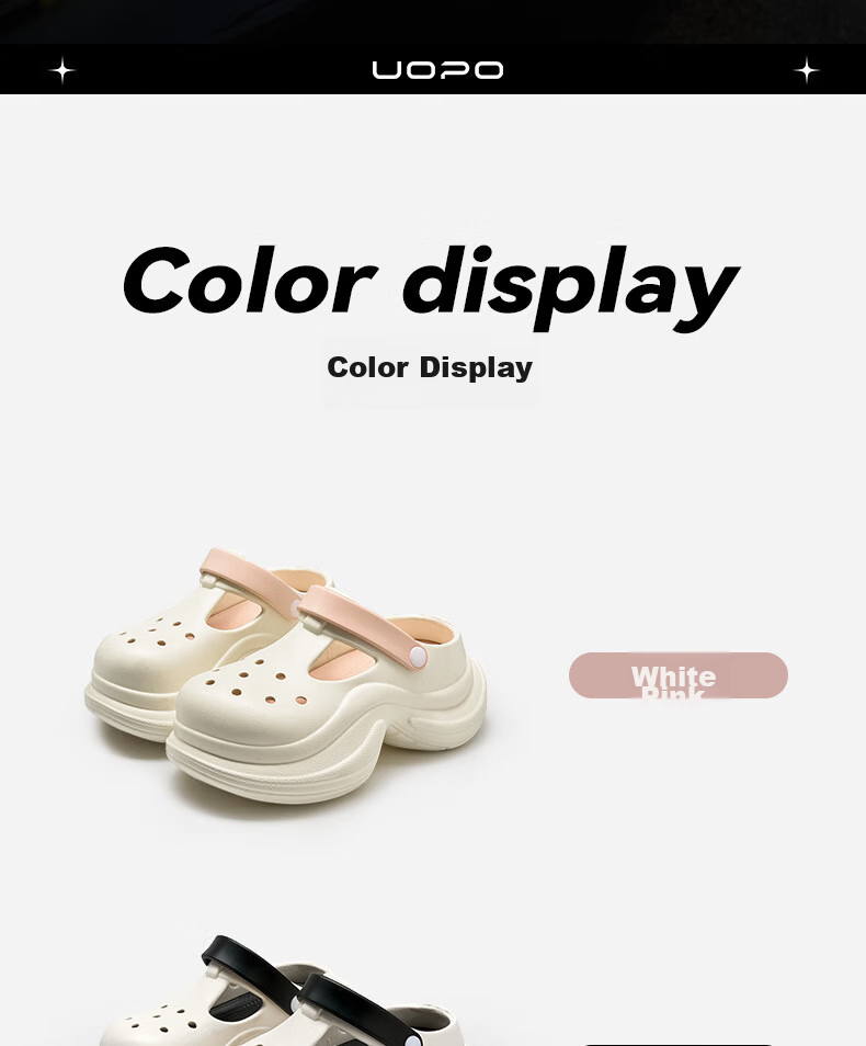 Guoluofi Height Increasing Thick Sole Slim Waist Hole Shoes for Women Outdoor Non-slip Beach Fashion EVA Open Toe Sandals Sky Blue 38 15