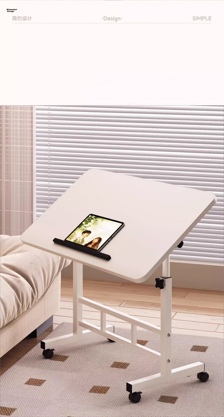 Yupin Folding Table, Computer Desk, Simple Study Desk, Learning Table, Office Training Table, BGZ780 Double-Layer Walnut, 80*50 4