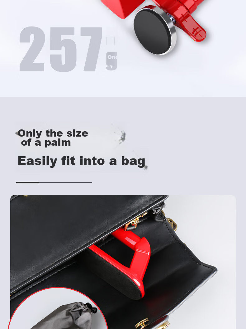 Etravel Door Stopper Travel Strong Door Blocker Card Door Opener for Women's Self-Defense Anti-Theft Essential Device Hotel Guesthouse Home Portable Safety Lock Door Stopper China Red 7