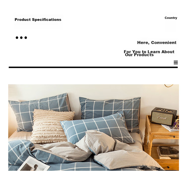 MUJI Workshop Fabric A-Class Brushed Cotton Duvet Cover 180x220cm Single Breathable Double Quilt Cover Coffee Plaid 9