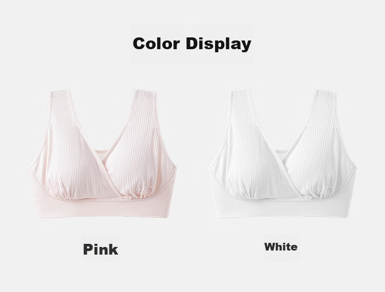 YEEHOO New Maternity Nursing Bra 7A Antibacterial Comfortable Bare Feel with Removable Pads White M 15