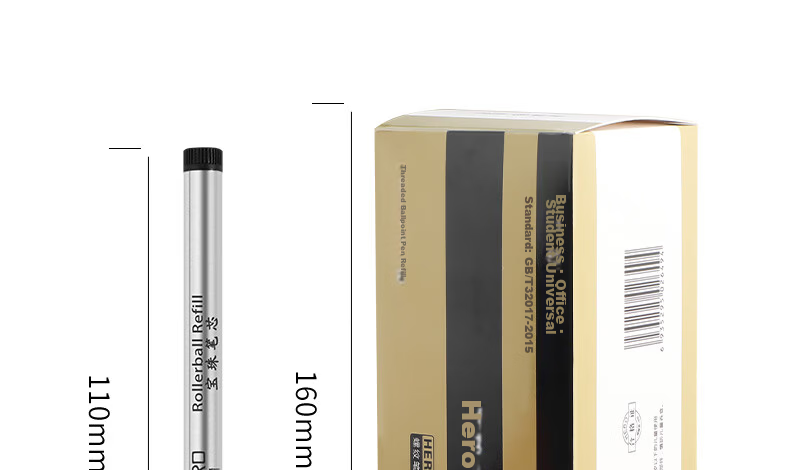 HERO Ballpoint Pen Refills 359 Spiral Daily Writing Practice Signature Pen Refills 0.7mm Black 24-Pack 6