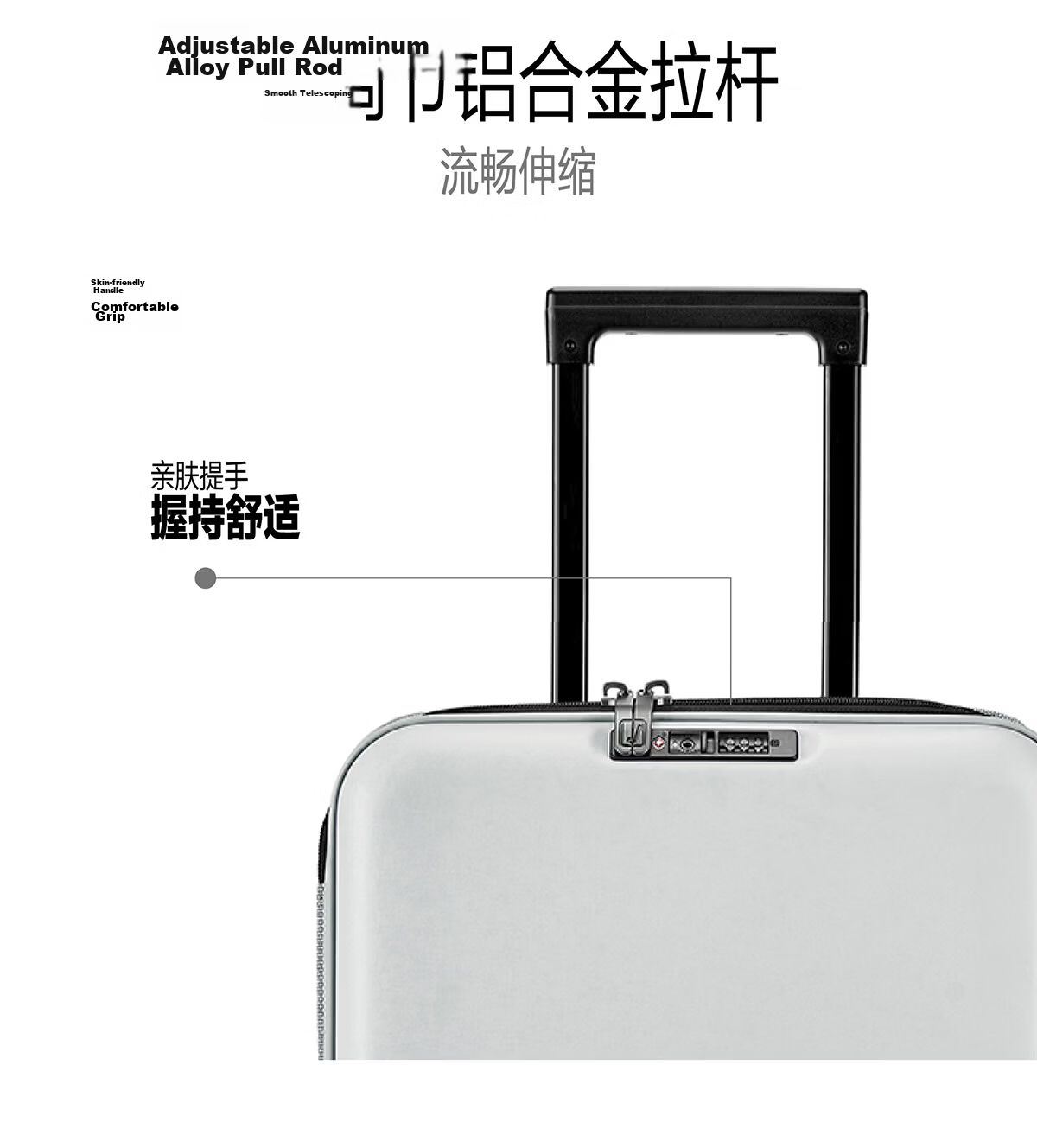 JOLLYING Ultra-Thin 11CM Foldable Carry-On Luggage Telescopic Trolley Suitcase for Men and Women Space-Saving Expandable Password Travel Bag 21